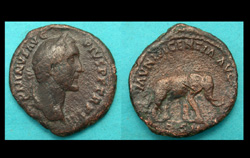 Antoninus Pius, As, Elephant Reverse, Rare!